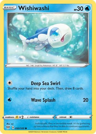Wishiwashi 050/189 - SWSH03 Darkness Ablaze - for just $0.05! 
