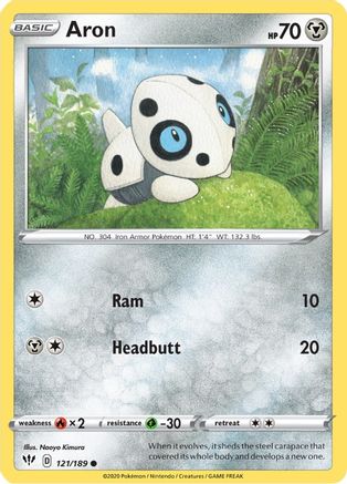 Aron 121/189 - SWSH03 Darkness Ablaze Reverse Holofoil - for just $0.13! 
