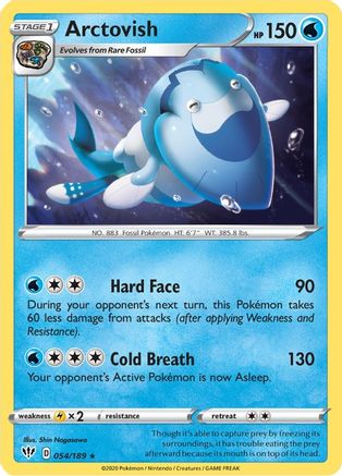 Arctovish 054/189 - SWSH03 Darkness Ablaze Reverse Holofoil - for just $0.35! 