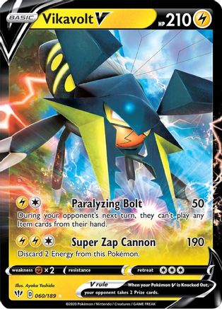 Vikavolt V 060/189 - SWSH03 Darkness Ablaze Holofoil - for just $0.49! 