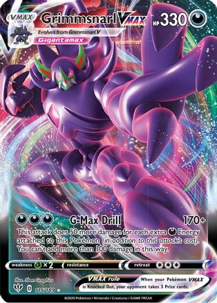 Grimmsnarl VMAX 115/189 - SWSH03 Darkness Ablaze Holofoil - for just $0.91! 