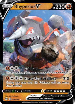 Rhyperior V 095/189 - SWSH03 Darkness Ablaze Holofoil - for just $0.45! 