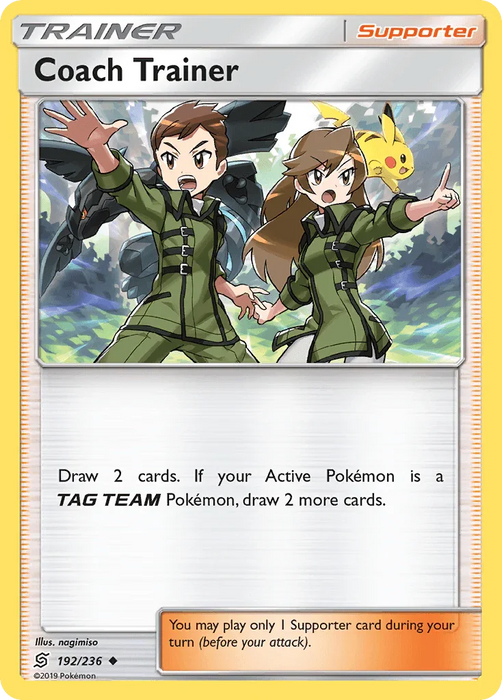 Coach Trainer (192/236) [Sun & Moon: Unified Minds] - for just $0.15! 
