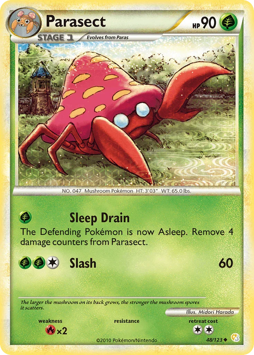 Parasect (48/123) [HeartGold & SoulSilver: Base Set] - for just $0.55! 
