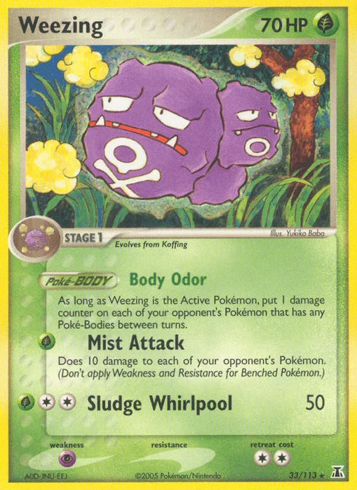 Weezing (33/113) [EX: Delta Species] - for just $0.50! 