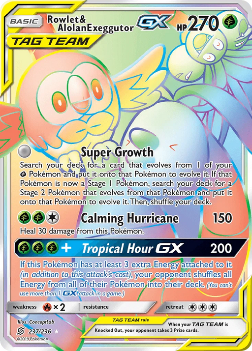 Rowlet & Alolan Exeggutor GX (237/236) [Sun & Moon: Unified Minds] - for just $17.75! 