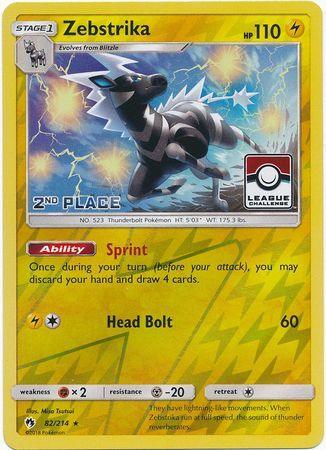 Zebstrika (82/214) (League Promo 2nd Place) [Sun & Moon: Lost Thunder] - for just $2.55! 