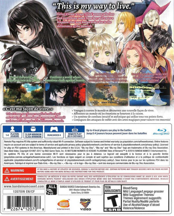Tales of Berseria – PlayStation 4 (PS4) - for just $22.99! 