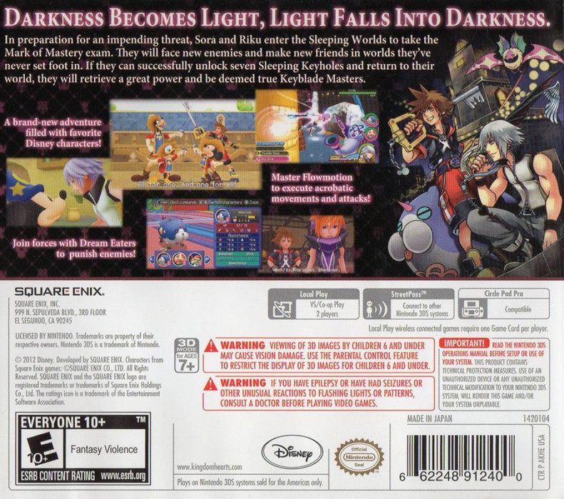 Kingdom Hearts 3D: Dream Drop Distance – Nintendo 3DS (3DS) - for just $0! 