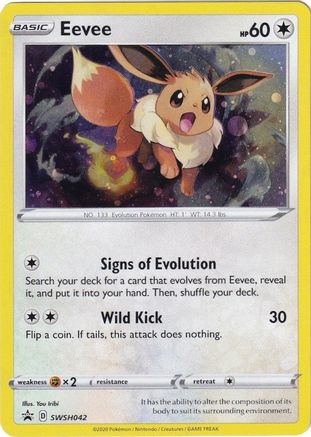 Eevee SWSH042/307 - SWSH Sword & Shield Promo Cards Holofoil - for just $2.93! 