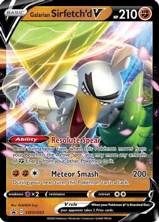 Galarian Sirfetch'd V SWSH043/307 - SWSH Sword & Shield Promo Cards Holofoil - for just $0.90! 