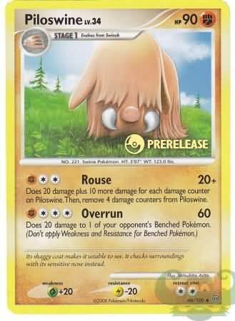 Piloswine (46/100) (Prerelease Promo) [Nintendo: Black Star Promos] - for just $1.10! 