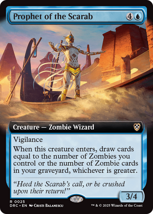 Prophet of the Scarab (DRC-025) - Commander: Aetherdrift: (Extended Art) - for just $0.08! 