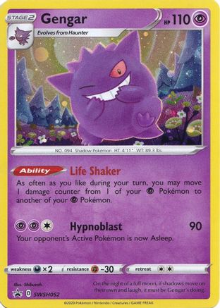 Gengar SWSH052/307 - SWSH Sword & Shield Promo Cards Holofoil - for just $20! 