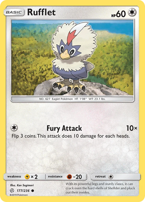 Rufflet (177/236) [Sun & Moon: Cosmic Eclipse] - for just $0.10! 