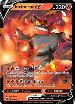 Incineroar V 008/73 - Champions Path Holofoil - for just $0.65! 