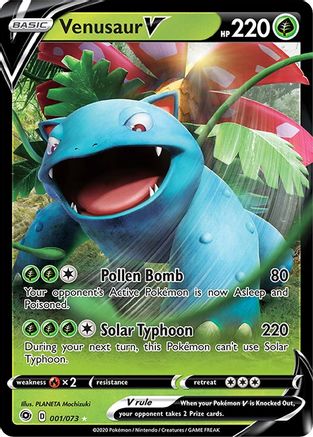 Venusaur V 001/73 - Champions Path Holofoil - for just $1.15! 