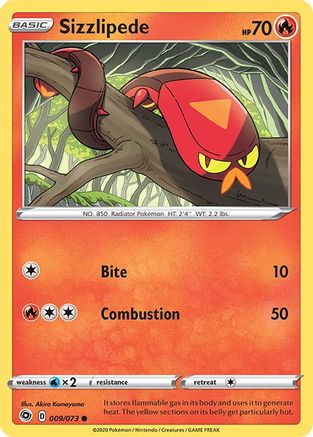 Sizzlipede 009/73 - Champions Path - for just $0.05! 