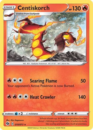 Centiskorch 010/73 - Champions Path Reverse Holofoil - for just $0.13! 