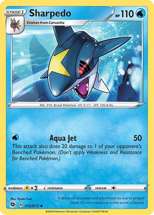 Sharpedo 012/73 - Champions Path Reverse Holofoil - for just $0.10! 