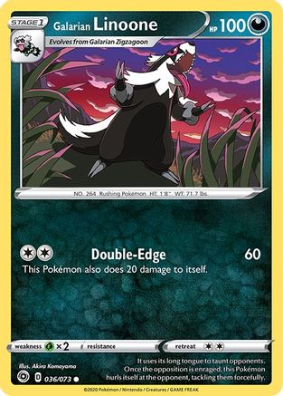 Galarian Linoone 036/73 - Champions Path - for just $0.08! 