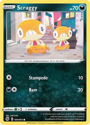 Scraggy 041/73 - Champions Path Reverse Holofoil - for just $0.13! 