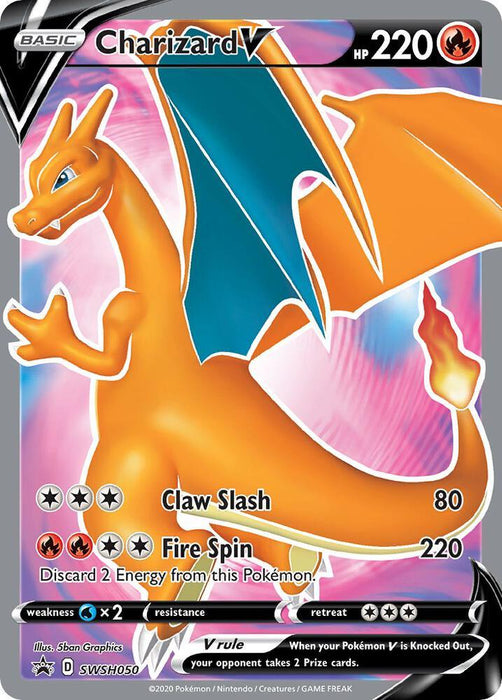 Charizard V (SWSH050) [Sword & Shield: Black Star Promos] - for just $3.50! 