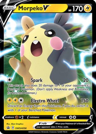 Morpeko V SWSH056/307 - SWSH Sword & Shield Promo Cards Holofoil - for just $0.70! 