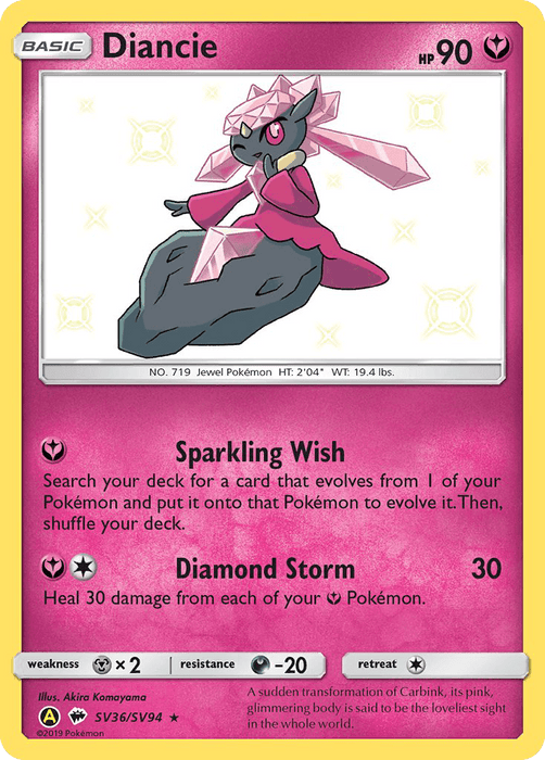 Diancie (SV36/SV94) [Sun & Moon: Hidden Fates - Shiny Vault] - for just $1.15! 