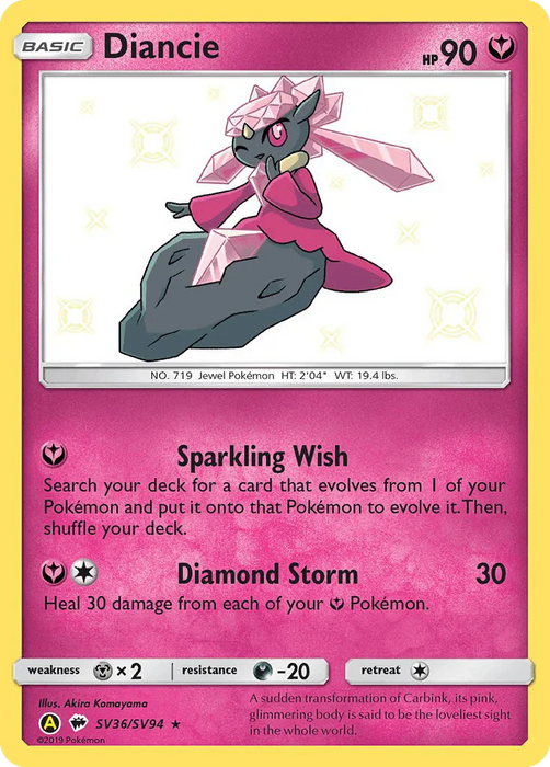 Diancie (SV36/SV94) [Sun & Moon: Hidden Fates - Shiny Vault] - for just $2.05! 