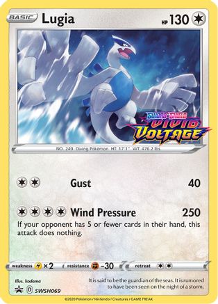 Lugia (Prerelease) SWSH069/307 - SWSH Sword & Shield Promo Cards Holofoil - for just $12! 