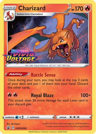 Charizard (Prerelease) SWSH066/307 - SWSH Sword & Shield Promo Cards Holofoil - for just $39.80! 