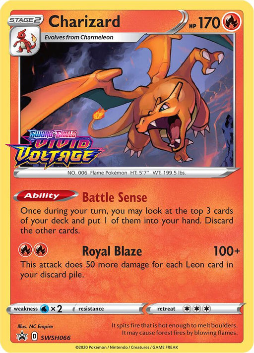 Charizard (SWSH066) (Prerelease Promo) [Sword & Shield: Black Star Promos] - for just $23.30! 