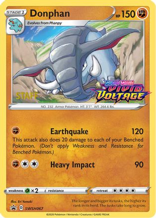 Donphan SWSH067 - SWSH Sword & Shield Promo Cards - Holofoil - for just $18.93! 