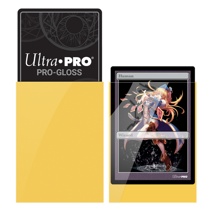 Ultra PRO: Small 60ct Sleeves - PRO-Gloss (Yellow) - Just $0! Shop now at Retro Gaming of Denver