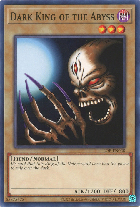 Dark King of the Abyss (25th Anniversary) [LOB-EN020] Common - for just $0.10! 