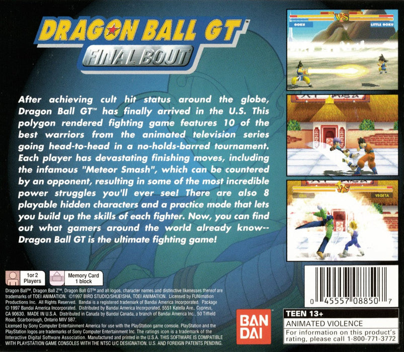 Dragon Ball GT: Final Bout [First Print BANDAI] – PlayStation 1 (PS1) - for just $0! 