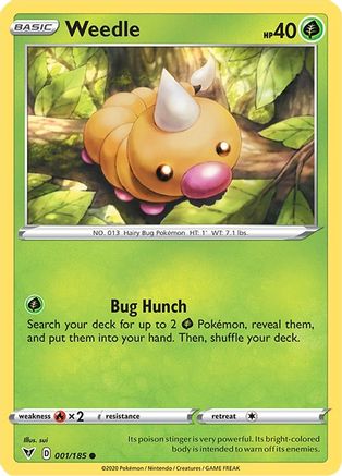Weedle 001/185 - SWSH04 Vivid Voltage - for just $0.03! 