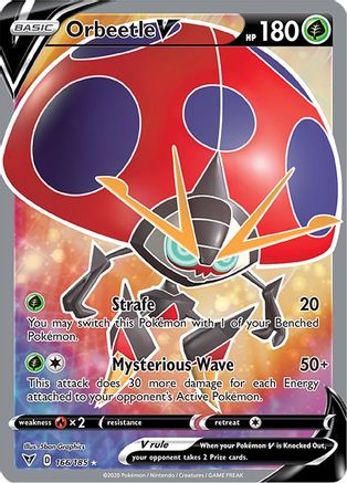 Orbeetle V (Full Art) 166/185 - SWSH04 Vivid Voltage Holofoil - for just $0.68! 