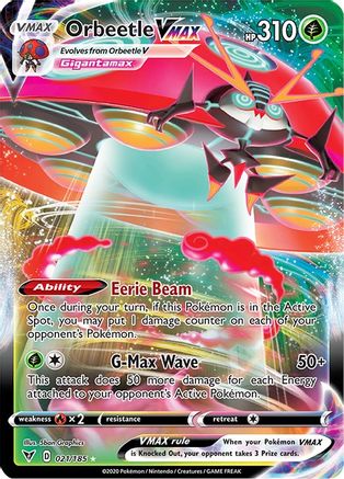 Orbeetle VMAX 021/185 - SWSH04 Vivid Voltage Holofoil - for just $0.72! 