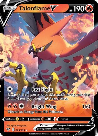 Talonflame V 029/185 - SWSH04 Vivid Voltage Holofoil - for just $0.35! 