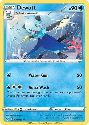 Dewott 034/185 - SWSH04 Vivid Voltage - for just $0.05! 