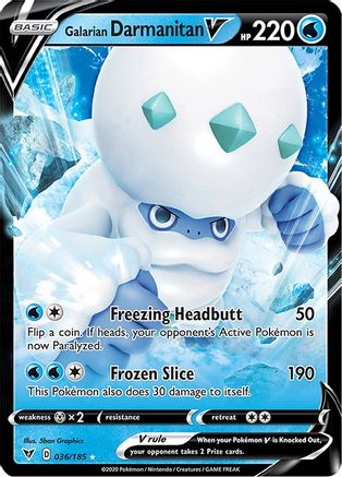 Galarian Darmanitan V 036/185 - SWSH04 Vivid Voltage Holofoil - for just $0.35! 