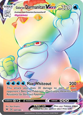 Galarian Darmanitan VMAX (Secret) 187/185 - SWSH04 Vivid Voltage Holofoil - for just $3.63! 