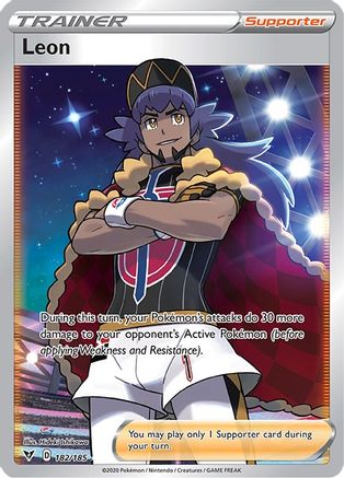 Leon (Full Art) 182/185 - SWSH04 Vivid Voltage Holofoil - for just $3.72! 