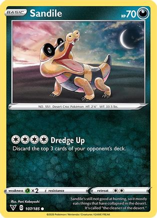 Sandile 107/185 - SWSH04 Vivid Voltage Reverse Holofoil - for just $0.08! 