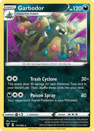 Garbodor 111/185 - SWSH04 Vivid Voltage Reverse Holofoil - for just $0.18! 