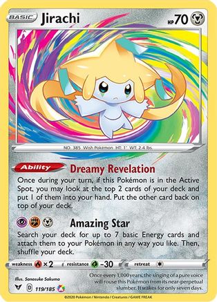 Jirachi 119/185 - SWSH04 Vivid Voltage Holofoil - for just $2.64! 
