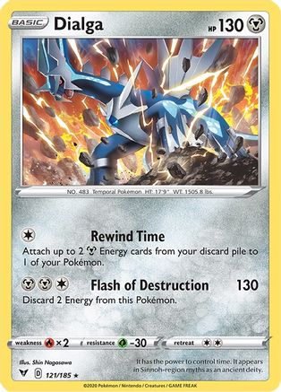 Dialga 121/185 - SWSH04 Vivid Voltage Reverse Holofoil - for just $0.23! 