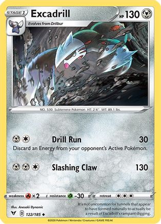 Excadrill 122/185 - SWSH04 Vivid Voltage - for just $0.03! 